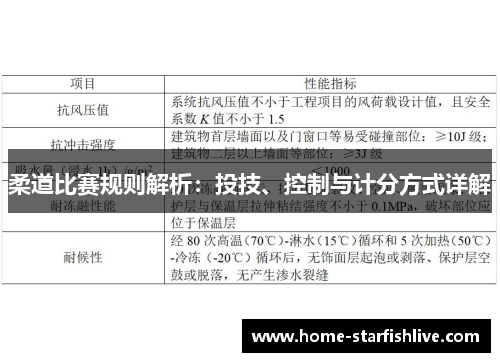 柔道比赛规则解析：投技、控制与计分方式详解